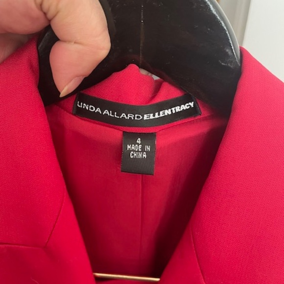 NWT Linda Allard/Ellen Tracy Red Silk Pansuit - Picture 4 of 7